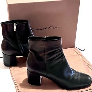 Gianvito Rossi Leather Ankle Boots Black Size 40